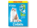 Мега пакет котешка храна Coshida: класическа в сос, различни вкусове.