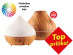 Dva drvena difuzora s funkcijom promjene boje i kapacitetom od 300 ml.