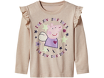 Peppa Pig majica dugih rukava u bež boji s natpisom 'I BELIEVE IN FAIRIES' i Peppom kao vilom.