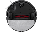 Onderkant van ROBOROCK stofzuiger- en dweilrobot, toont zijborstel, hoofdborstel en dweilpad.