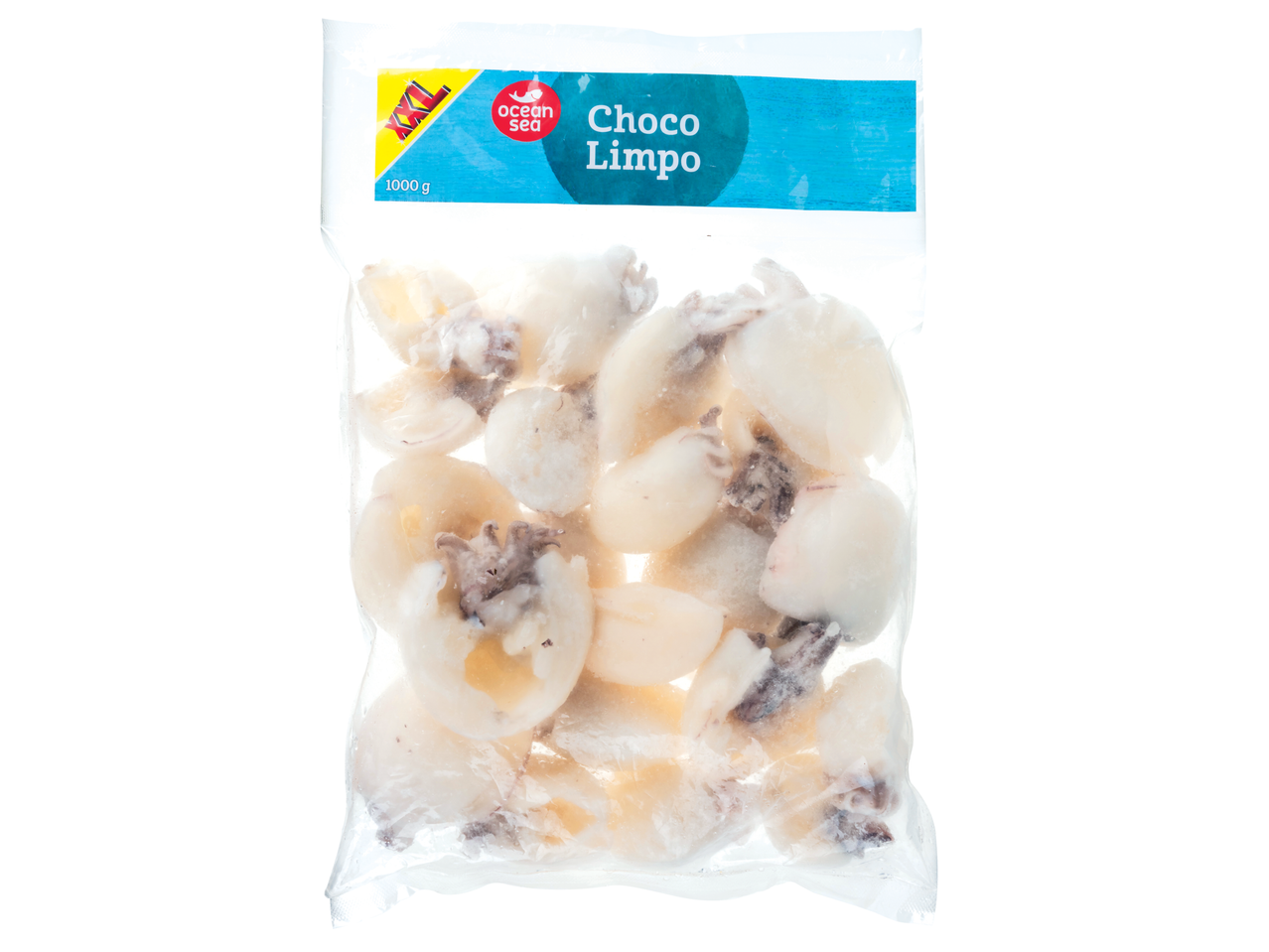 Pacote de 1000g de Choco Limpo congelado da Ocean Sea.