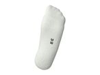 Single white ankle sock with size indication '35-38' on the sole.
