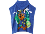 Roupao de banho infantil com tema Patrulha Pata, azul.