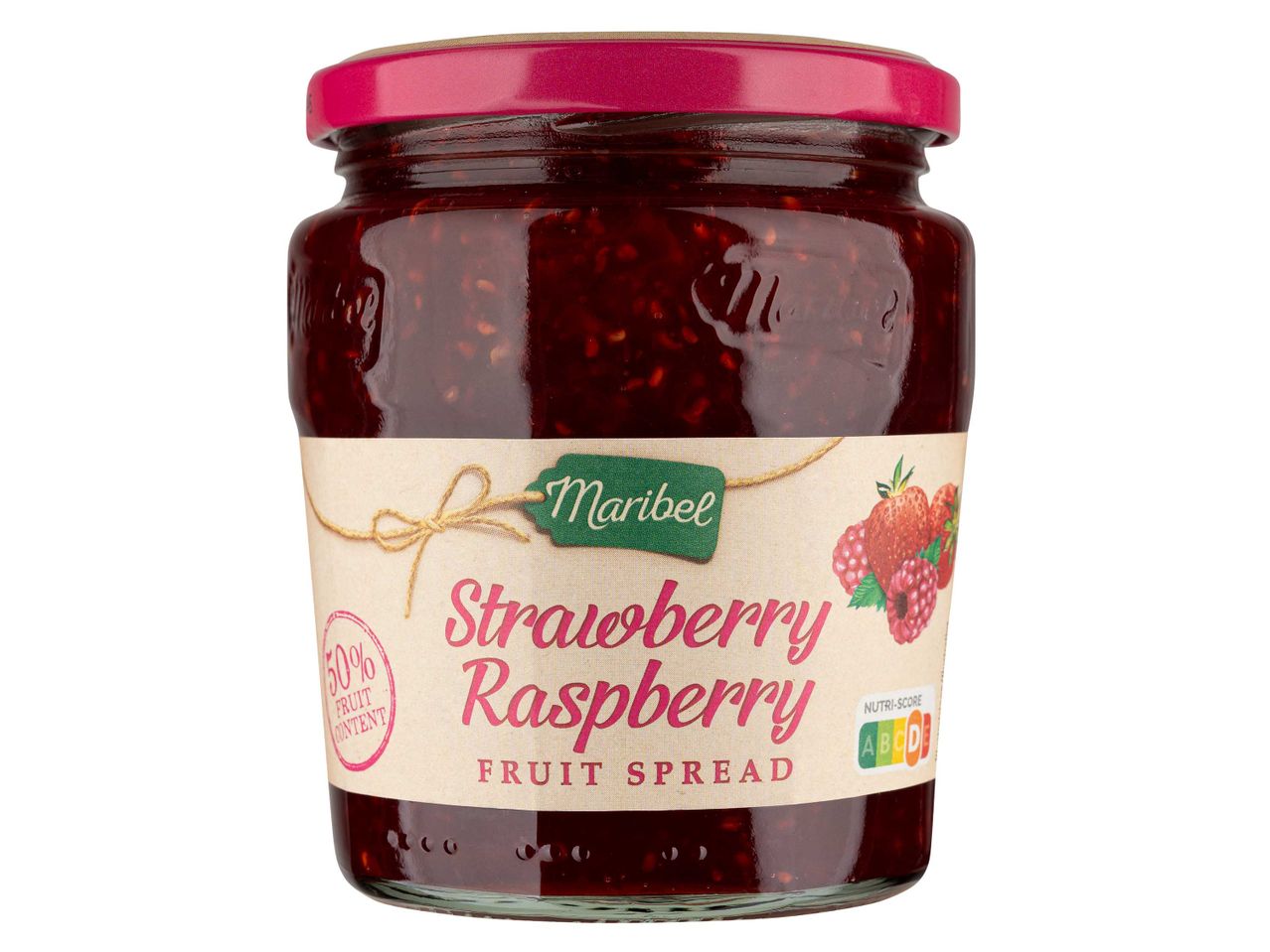 Market Strawberry Raspberry lekvár üvegben.