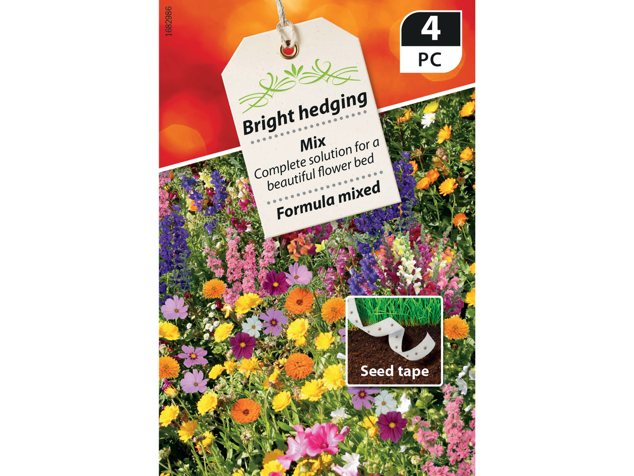 Flower seed tape for bright hedging mix, a complete solution for a beautiful flower bed.