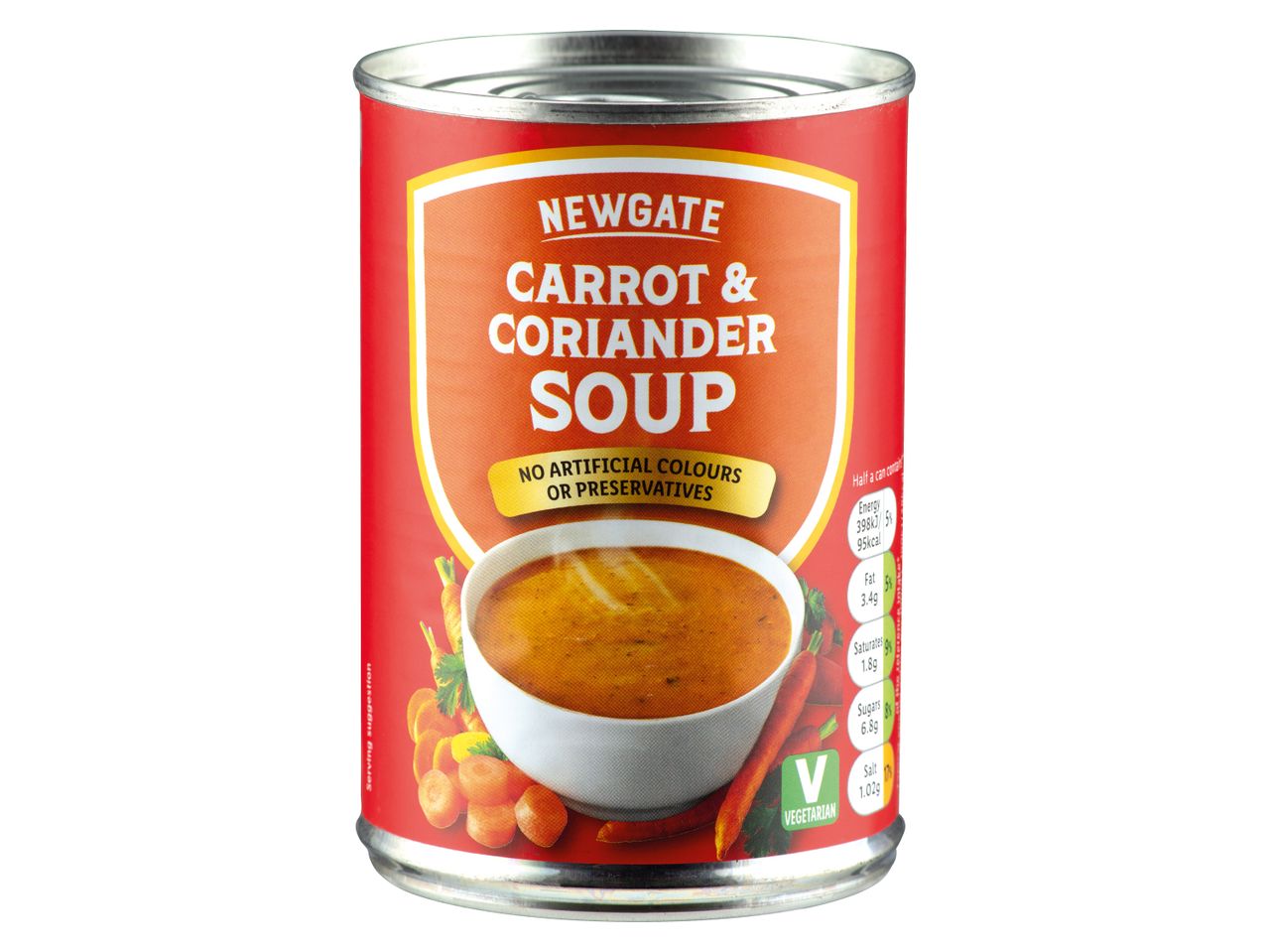 Newgate carrot & coriander soup in a can.