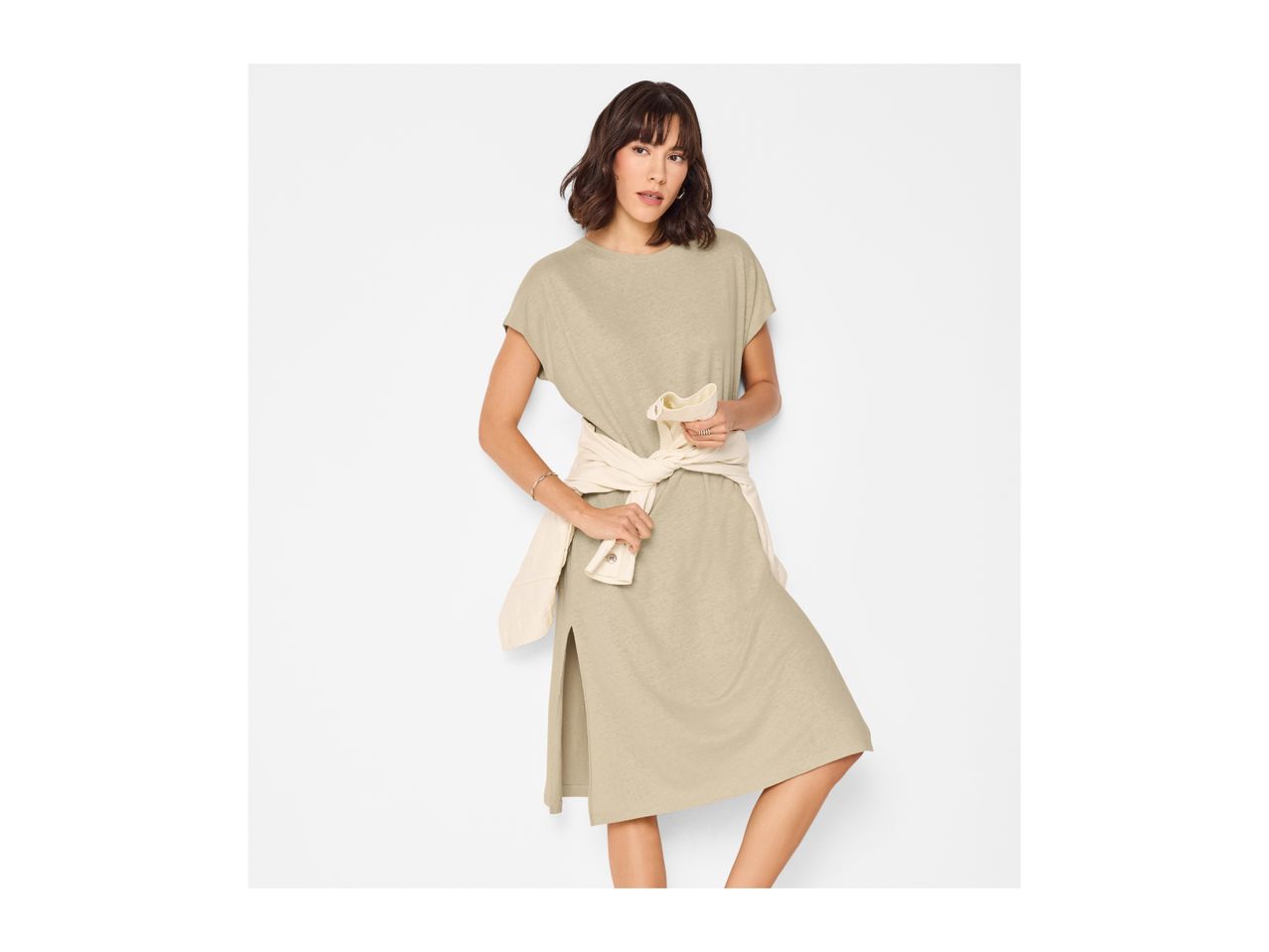 ESMARA Ladies' Beige Linen Dress | Lidl