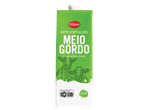 Embalagem de Leite Meio-Gordo MILBONA com vacas, Nutri-Score B e selo 'Portugal Original'.