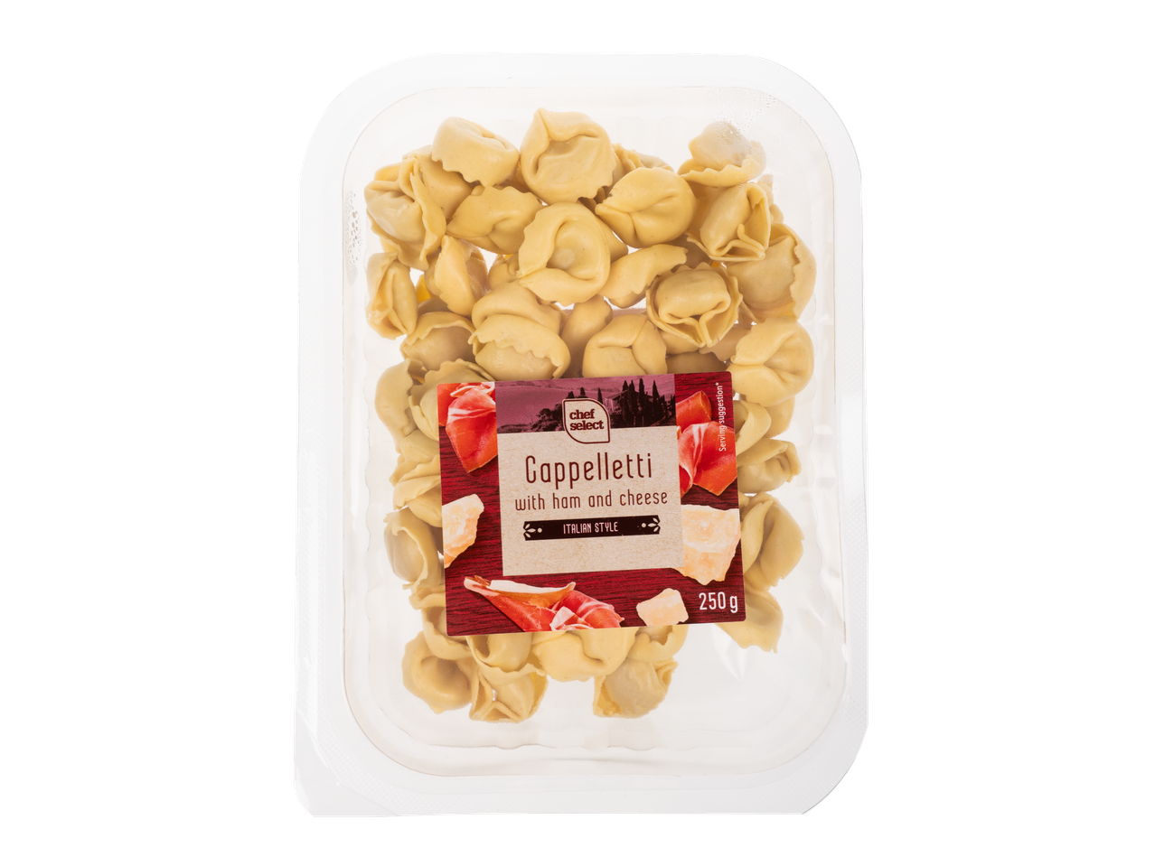 Paste cappelletti cu șuncă și brânză Chef Select, stil italian.
