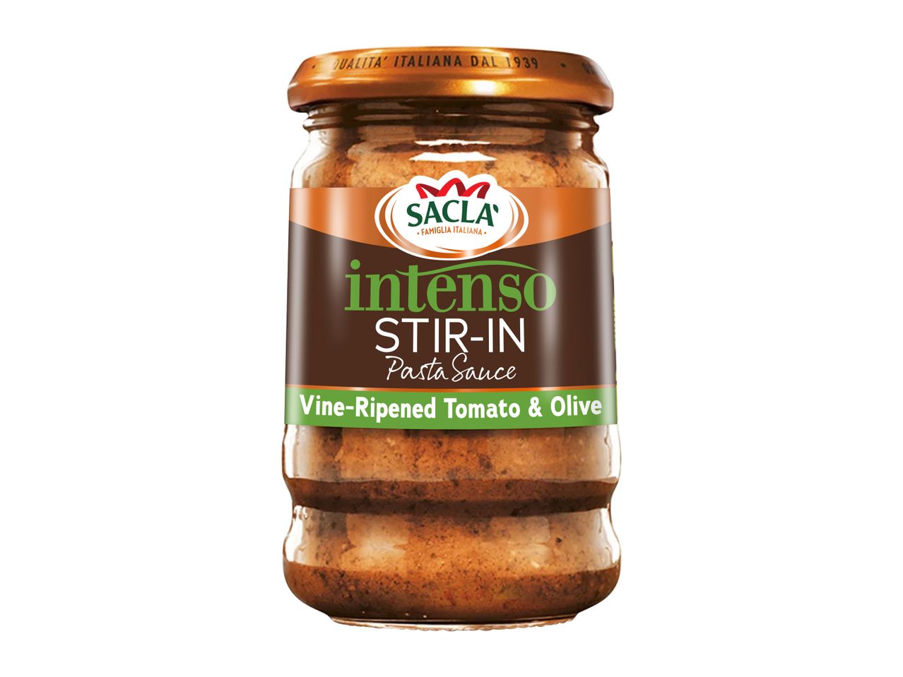 Sacla Intenso Stir-In Pasta Sauce, Vine-Ripened Tomato & Olive flavor