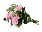 Gerbera, anjer en gipskruid boeket.