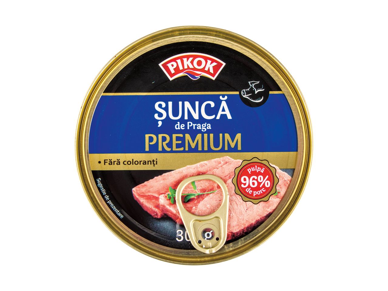 Pikok Sunčá de Praga Premium: Şuncă de Praga în conservă.