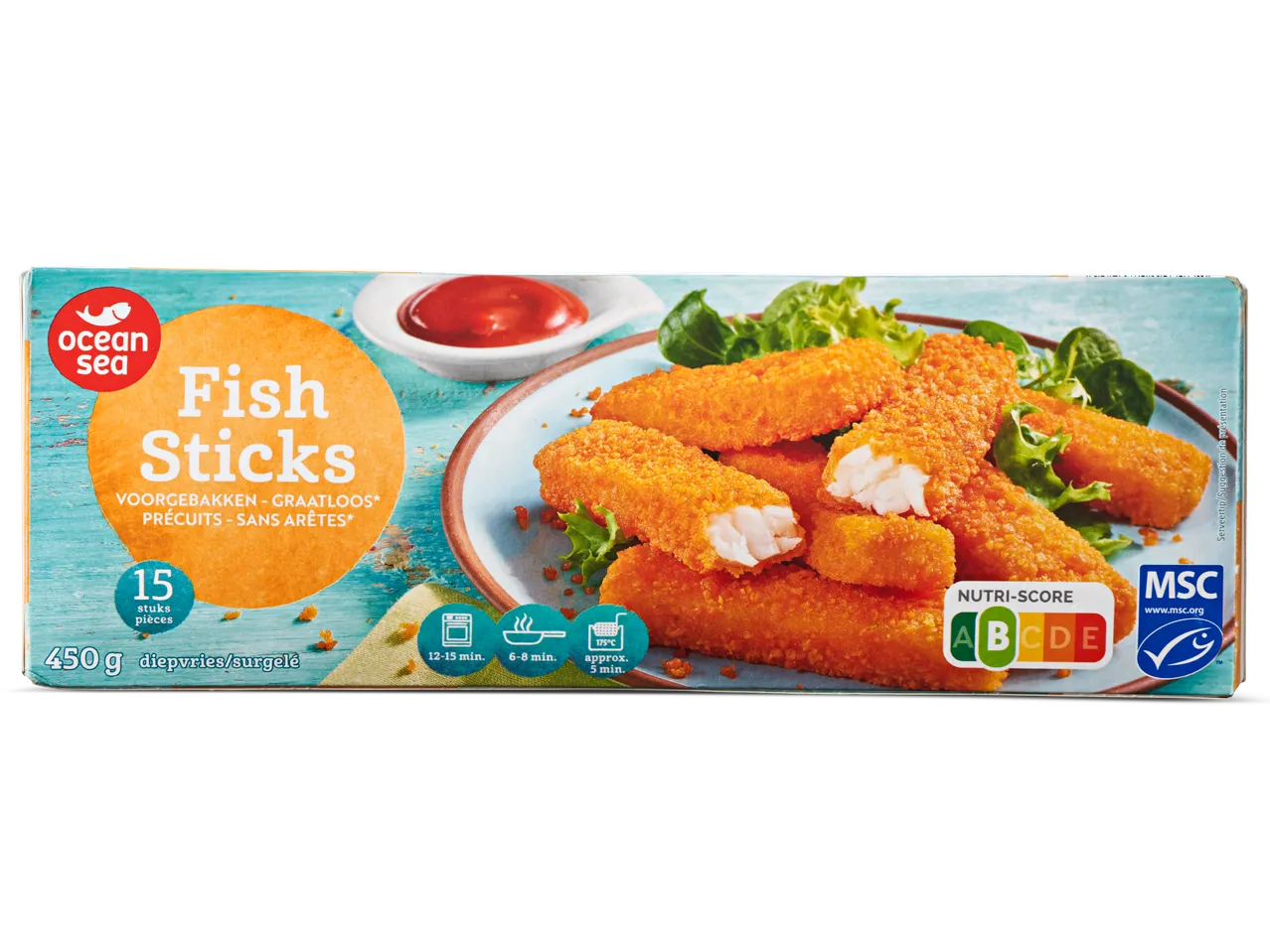 Ocean Sea diepvries vis fingers, 450g.