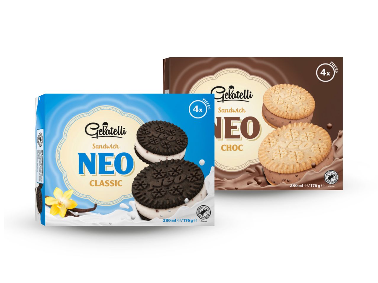 Pakiranje keksa Griotte Neo, klasični i čokoladni.