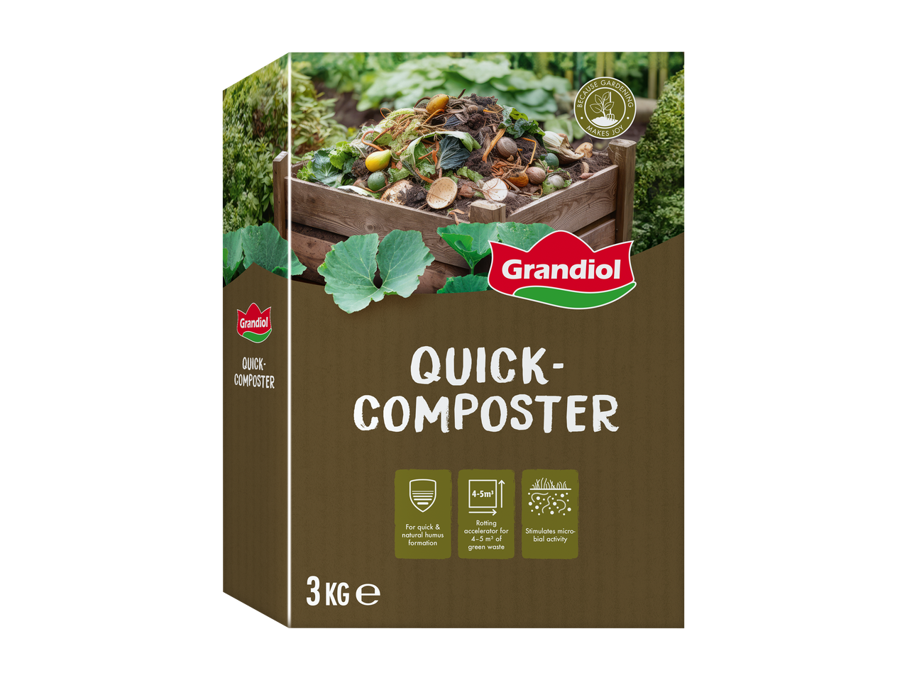 Pakiranje pospeševalca komposta za hitro in naravno tvorbo humusa, 3 kg.