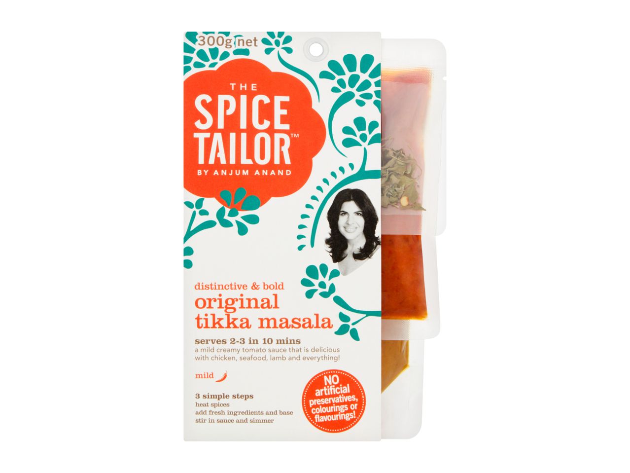 Original tikka masala curry kit with spices and sauces, 300g