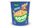 Een cup instant noedels met groenten, klaar in 3 minuten, met voedingswaarden.