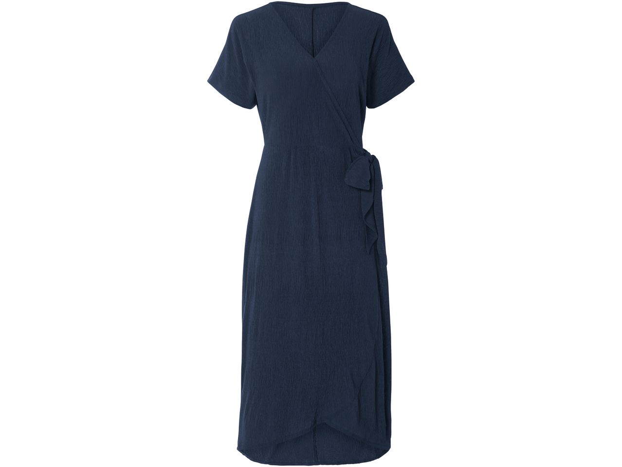 Vestito lungo blu scuro a maniche corte