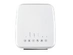 White humidifier and aroma diffuser with digital controls.