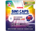 Detergent Formil 5 în 1 capsule pentru rufe colorate, curățare profundă a fibrelor.