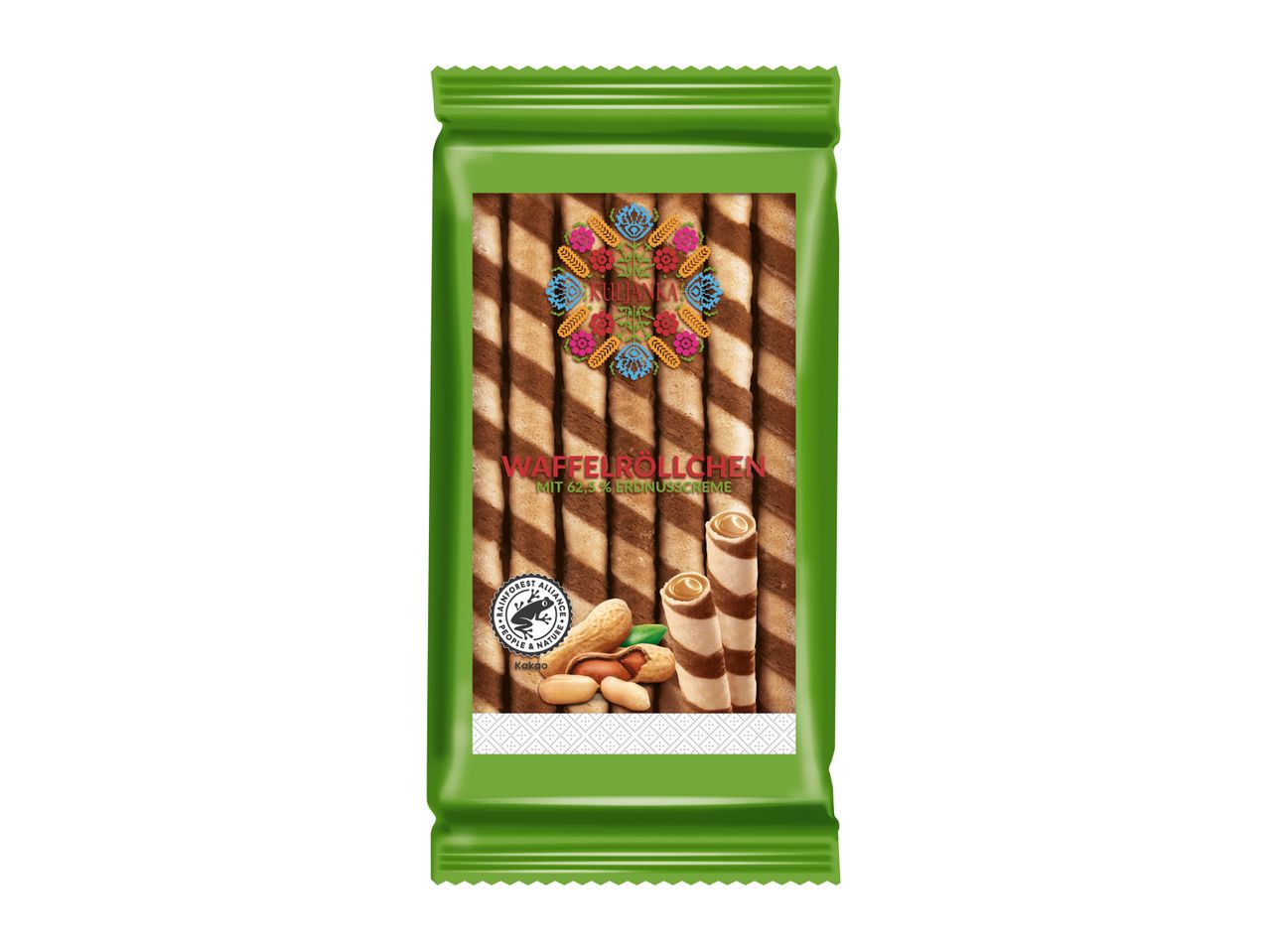 A package of multi-colored dog treats, possibly from a brand like Trixie, featuring peanut-shaped treats at the bottom.