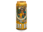 Lata de Steam Brew Summer Ale com design steampunk.