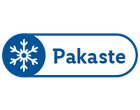 Pakaste-merkki, jossa on lumihiutale ja teksti 'Pakaste' sinisellä pohjalla.