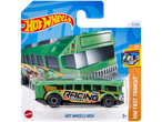 Hot Wheels Toy Car Assortment: Green Fast Transit bus, part of the Racing Academy series.