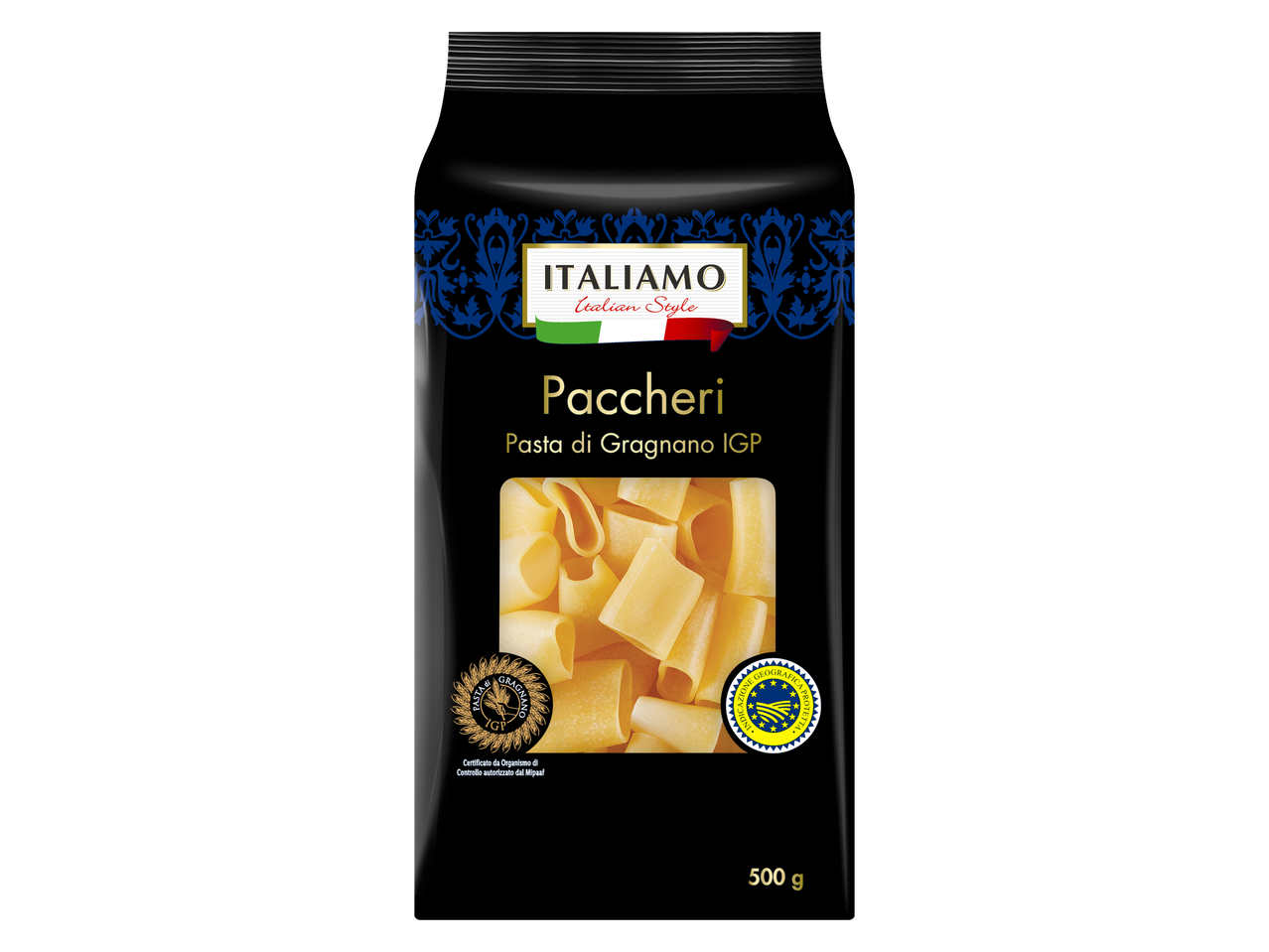 Italiamo Gragnano IGP Paccheri pasta.