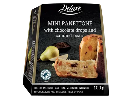 Panetonė su cukruotomis kriaušėmis ir šokoladu