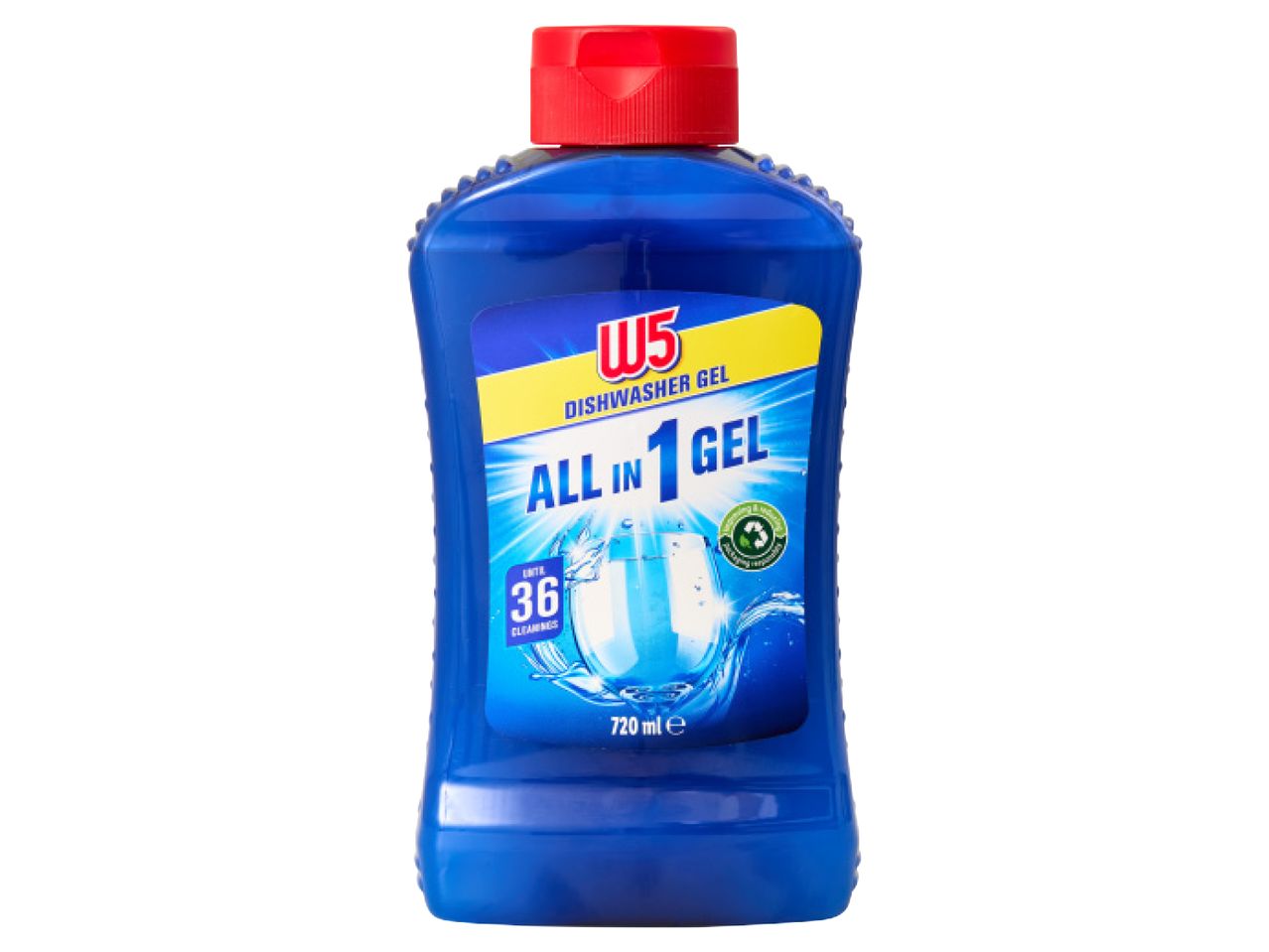 W5 All in 1 Gel nõudepesugeel, 720 ml.