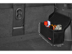ULTIMATE SPEED® car boot organizer with various accessories, including a spray can and gloves.