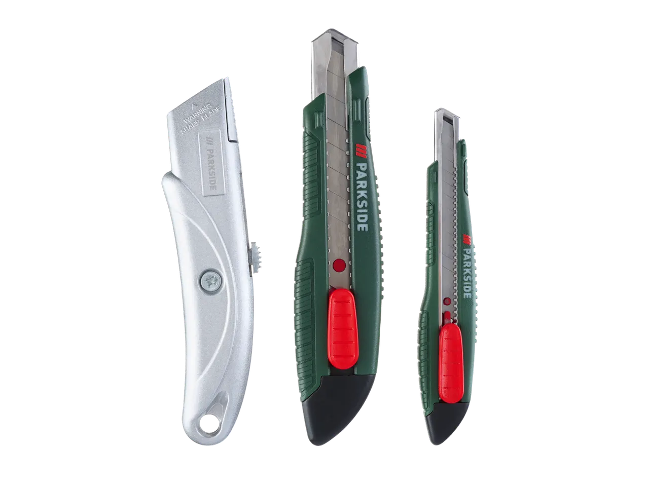 Parkside® set noževa: jedan univerzalni i dva segmentna noža.