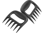 Two black Grill Meister barbecue claws.