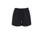 Pantaloni scurți ESMARA de damă, negri, cu talie elastică și șnur.