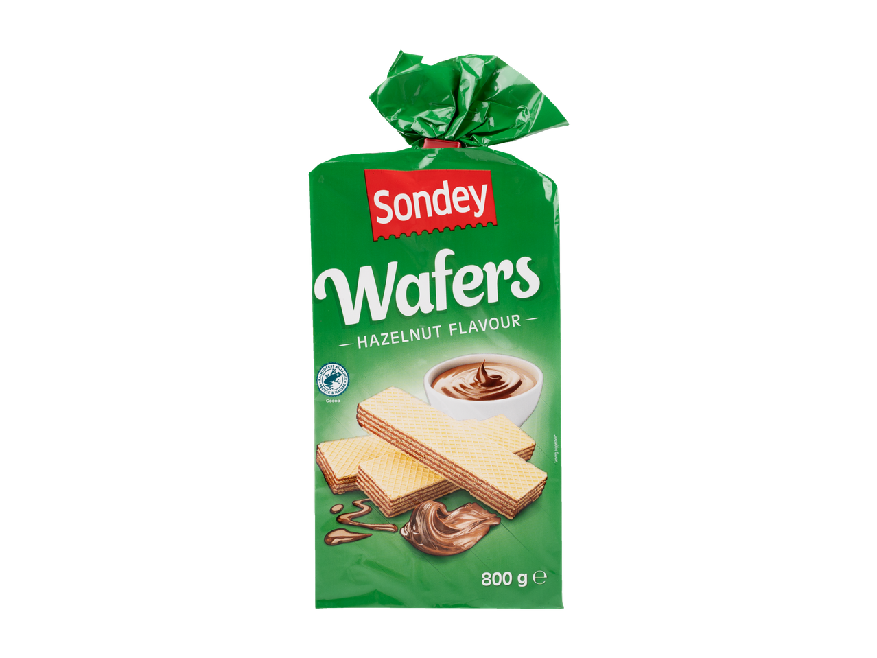 800 g de napolitane Sondey cu aromă de alune.