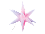 LIVARNO home Inflatable LED Christmas Star, pink and white