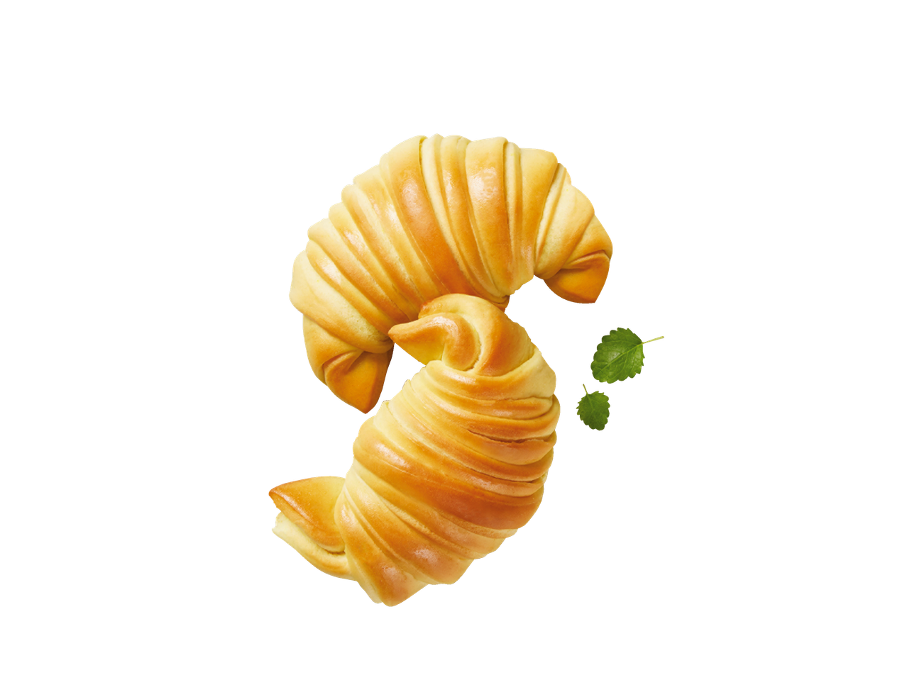 Croissants frais et délicieux.