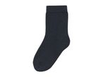 A single dark gray sock, isolated on a white background.