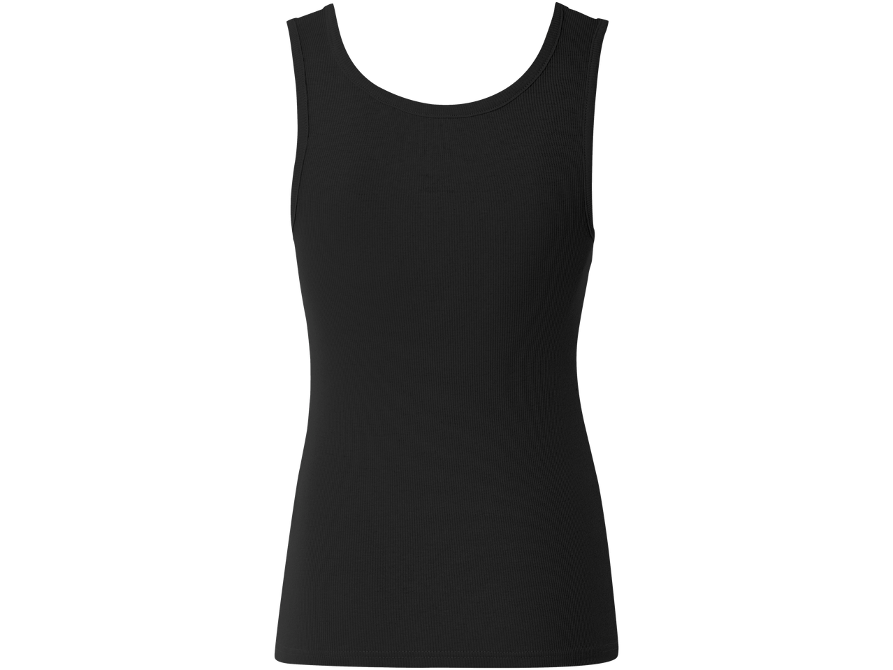 Fekete bordás singlet.