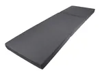 Dark gray foldable mattress or lounge cushion on a white background