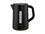 A black SilverCrest electric kettle with a water level indicator.