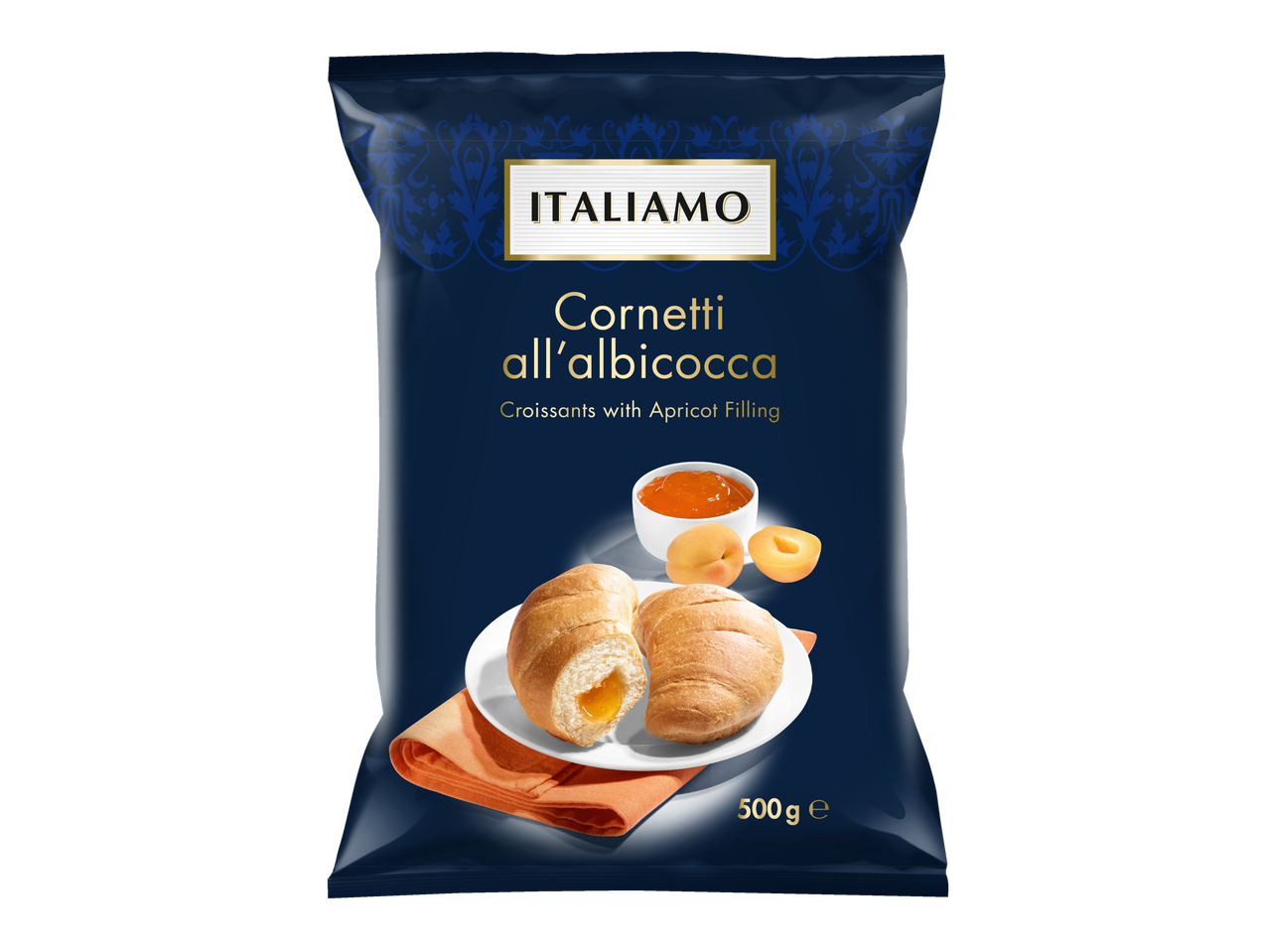 ITALIAMO Cornetti all'albicocca: bandelės su abrikosų įdaru.