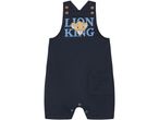Dark blue Lion King baby romper with Simba graphic and wooden buttons