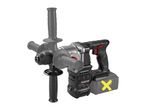 Cordless rotary hammer drill with multiple handles and a battery pack