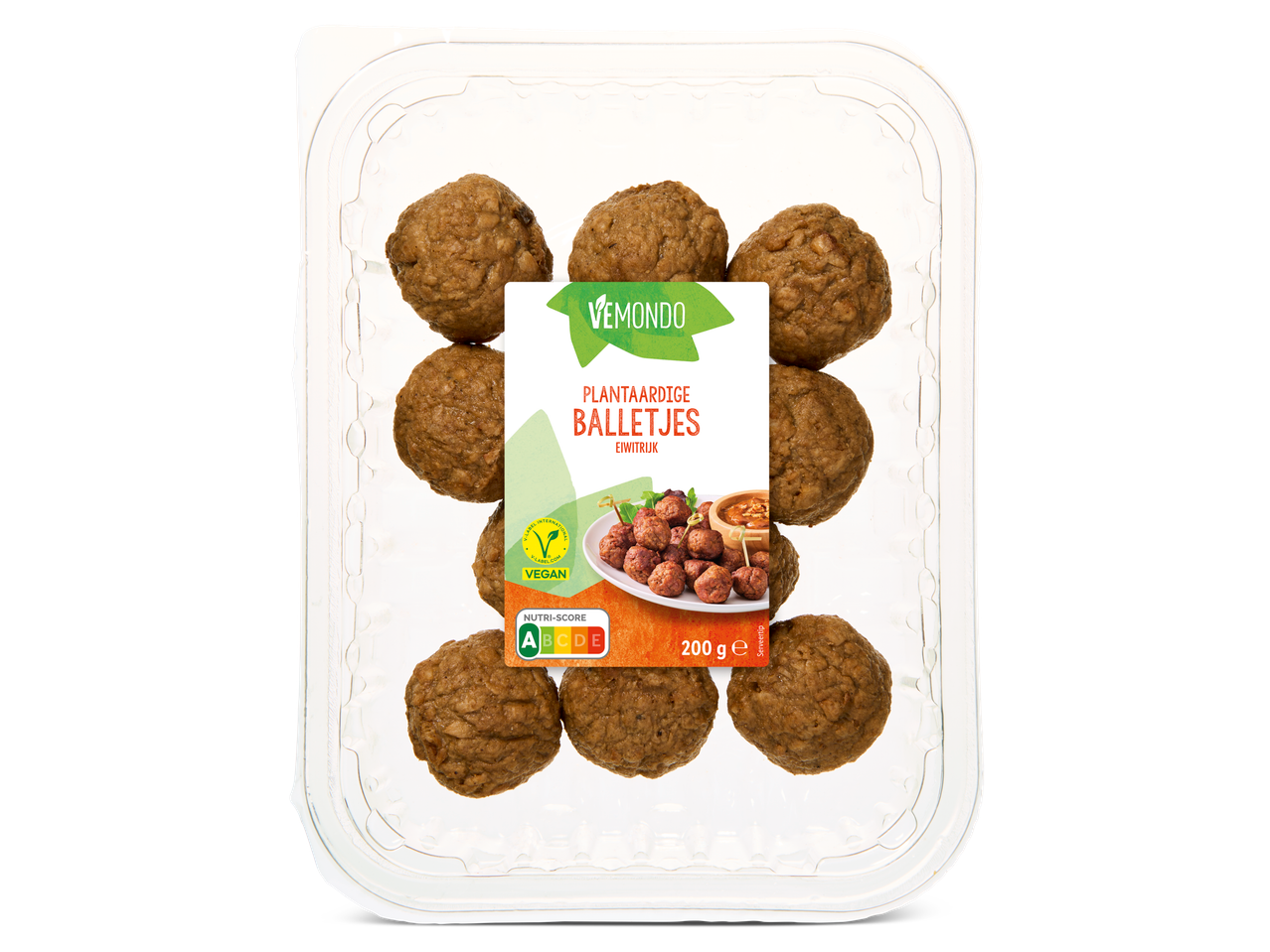 Vemondo vegane gehaktballetjes: 200g verpakking.