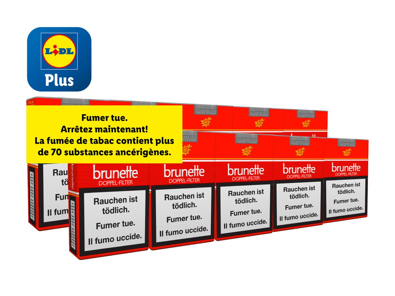 Lots de cigarettes Breizh American Blend en promotion chez Lidl.