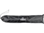 CRIVIT folding football goal in a black storage bag with a drawstring closure