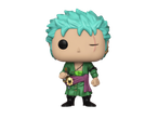 FUNKO MINIS® POP-figūrėlė Roronoa Zoro iš One Piece, žaliais plaukais ir apranga, su randu ant akies.