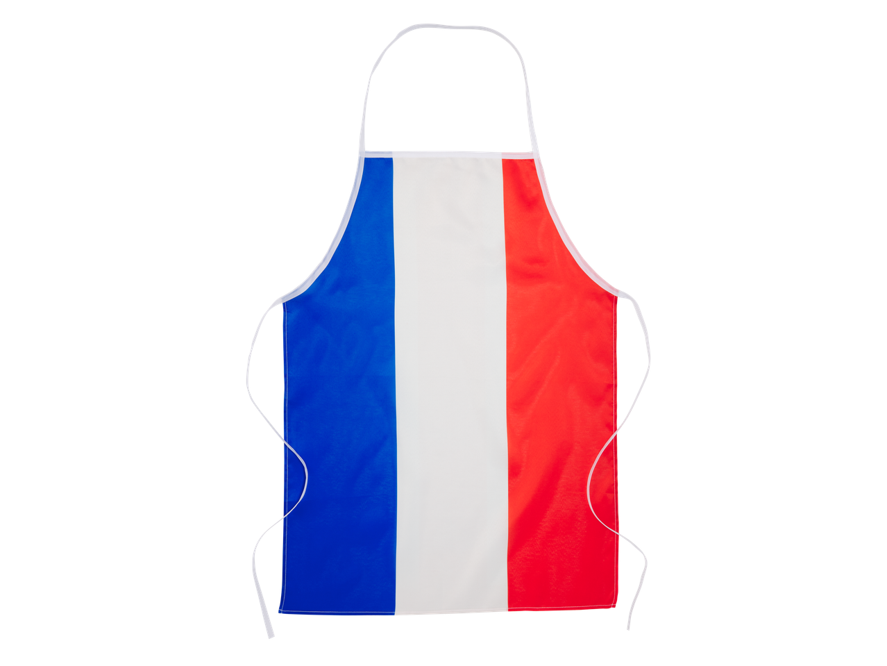 Tablier drapeau français, idéal pour les articles de fan ou la cuisine.